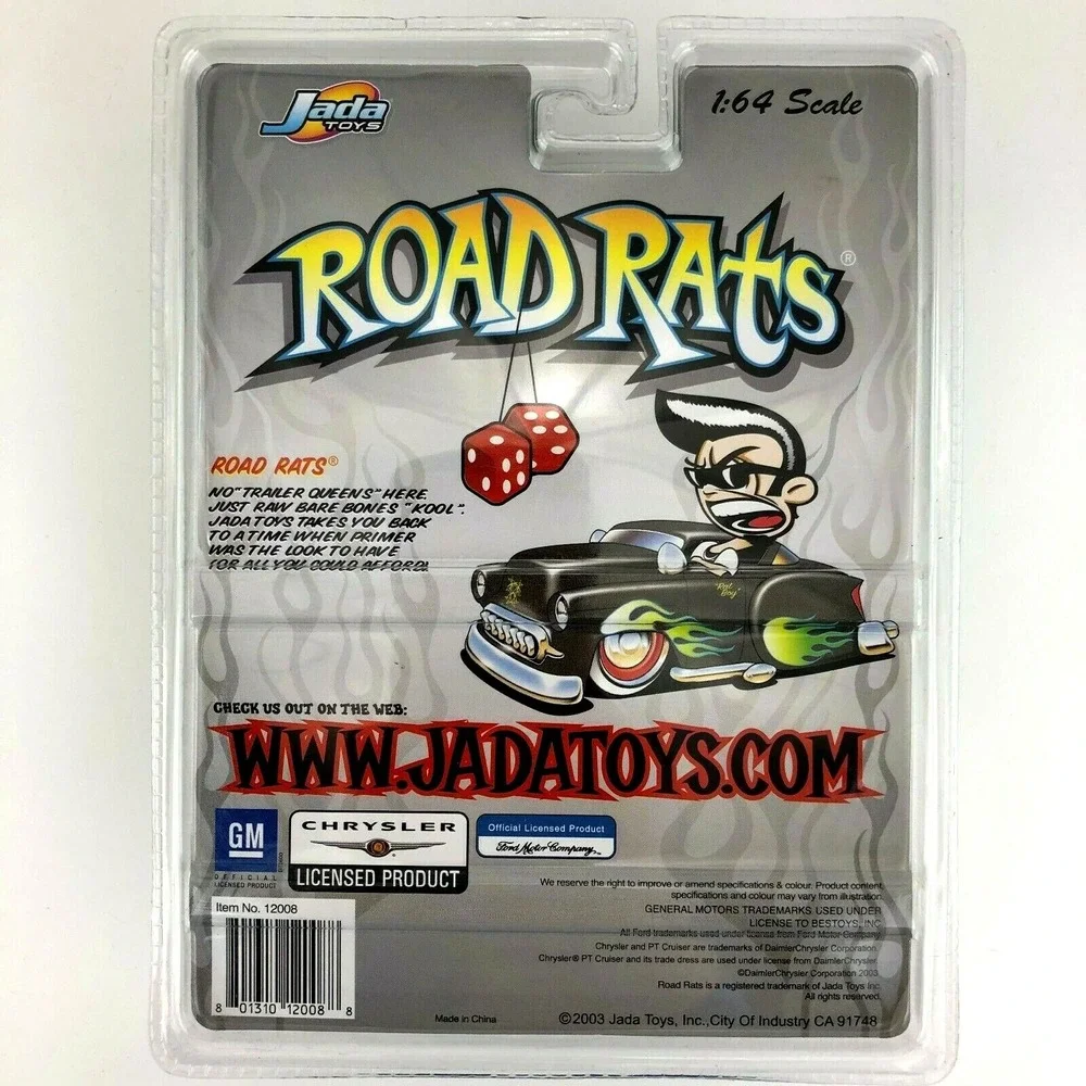 Jada Road Rats 1951 51 Lincoln Mercury Raw Bare Metal Zamac Silver Die Cast 1/64